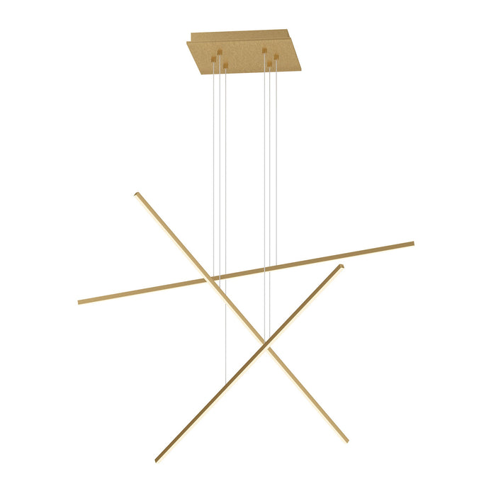 Vega Minor  LED Multi Pendant in Brushed Gold Finish | Kuzco Lighting