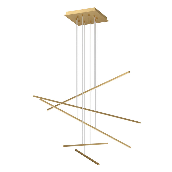 Vega Minor  LED Multi Pendant in Brushed Gold Finish | Kuzco Lighting