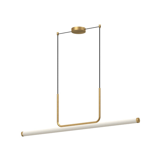 Vesper LED Linear Pendant in Brushed Gold Finish | Kuzco Lighting