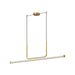 Vesper LED Linear Pendant in Brushed Gold Finish | Kuzco Lighting