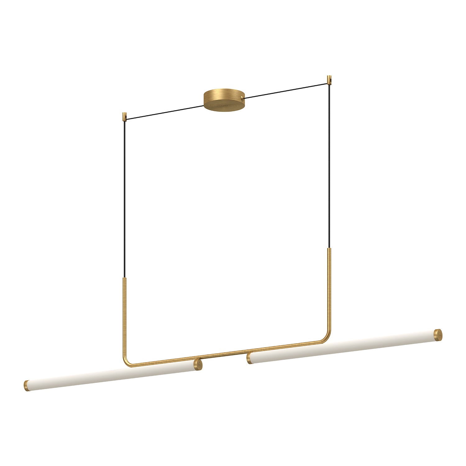 Vesper LED Linear Pendant in Brushed Gold Finish | Kuzco Lighting