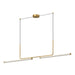 Vesper LED Linear Pendant in Brushed Gold Finish | Kuzco Lighting