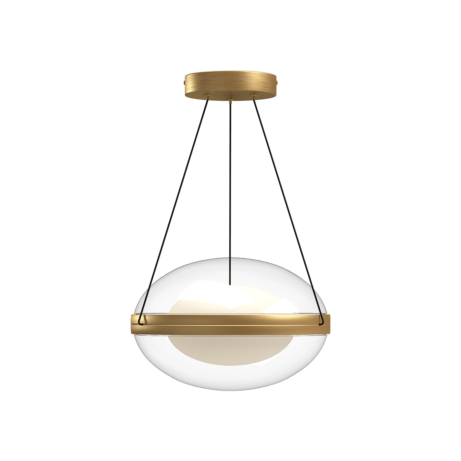 Virgo LED Pendant in Brushed Gold/Opal Glass Finish | Kuzco Lighting