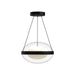 Virgo LED Pendant in Black/Opal Glass Finish | Kuzco Lighting