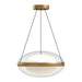 Virgo LED Pendant in Brushed Gold/Opal Glass Finish | Kuzco Lighting