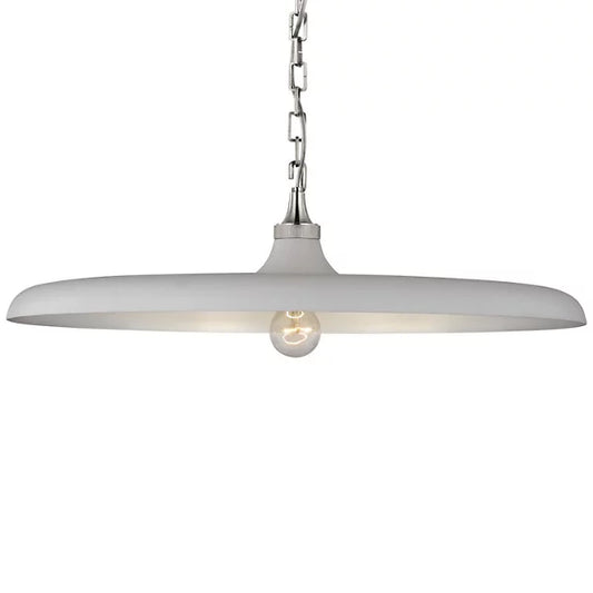 Piatto Pendant-Polished Nickel / Plaster White