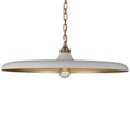 Load image into Gallery viewer, Piatto Pendant-Hand Rubbed Antique Brass / Plaster White 
