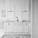 Modern Kitchen with Piatto Pendant-Hand Rubbed Antique Brass / Plaster White 