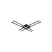 Vega Minor  LED Flush Mount in Black Finish | Kuzco Lighting