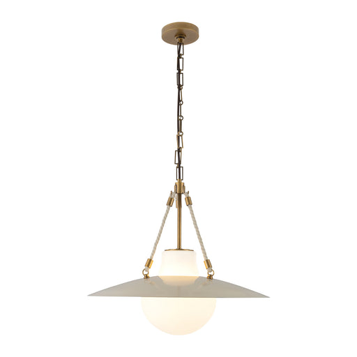 Waverly 22-in Pearl White Pendant