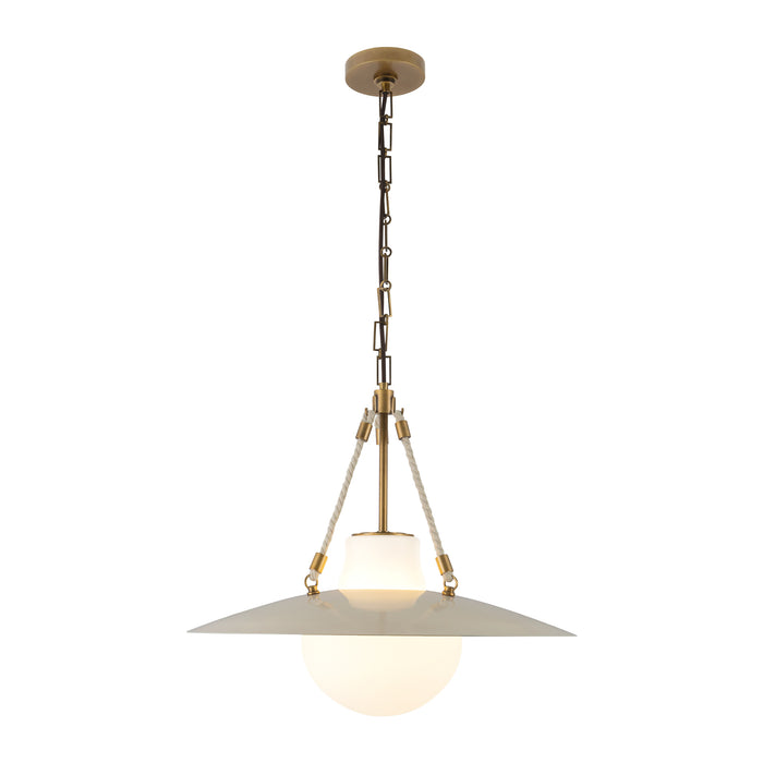 Waverly 22-in Pearl White Pendant