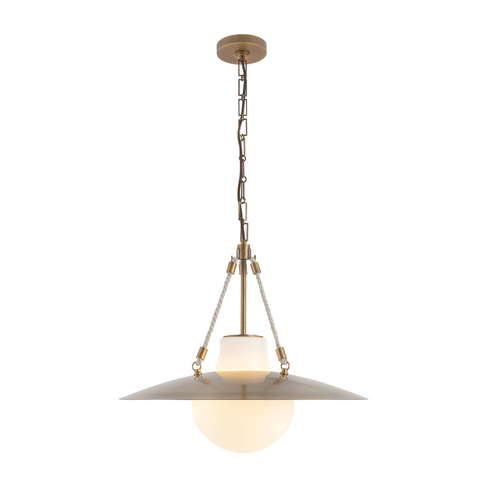 Waverly 22-in Vintage Brass Pendant