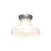 Westlake 11-in Brushed Nickel/Glossy Opal Glass 1 Light Flush Mount by Alora Lighting | FM540011BNGO | Alora Lighting