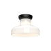 Westlake 11-in Glossy Opal Glass/Matte Black 1 Light Flush Mount by Alora Lighting | FM540011MBGO | Alora Lighting