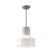 Westlake 11-in Brushed Nickel/Glossy Opal Glass 1 Light Pendant by Alora Lighting | PD540411BNGO | Alora Lighting