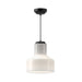 Westlake 11-in Glossy Opal Glass/Matte Black 1 Light Pendant by Alora Lighting | PD540411MBGO | Alora Lighting