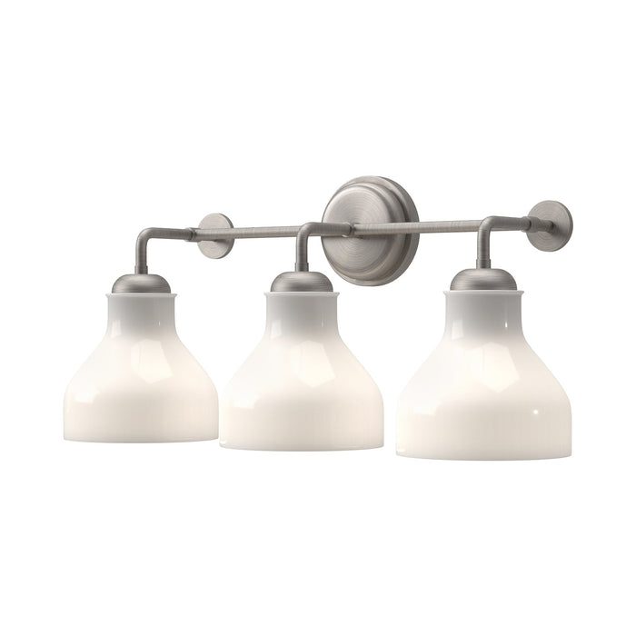 Westlake 22-in Brushed Nickel/Glossy Opal Glass 3 Lights Vanity by Alora Lighting | VL540322BNGO | Alora Lighting