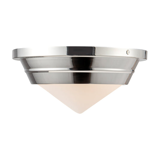 Willard 10-in Polished Nickel/Opal Matte Glass 1 Light Flush Mount by Alora Lighting | FM348010PNOP | Alora Lighting