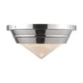 Load image into Gallery viewer, Willard 10-in Polished Nickel/Prismatic Glass 1 Light Flush Mount by Alora Lighting | FM348010PNPG | Alora Lighting
