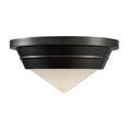 Load image into Gallery viewer, Willard 10-in Urban Bronze/Opal Matte Glass 1 Light Flush Mount by Alora Lighting | FM348010UBOP | Alora Lighting
