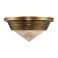Load image into Gallery viewer, Willard 10-in Vintage Brass/Prismatic Glass 1 Light Flush Mount by Alora Lighting | FM348010VBPG | Alora Lighting
