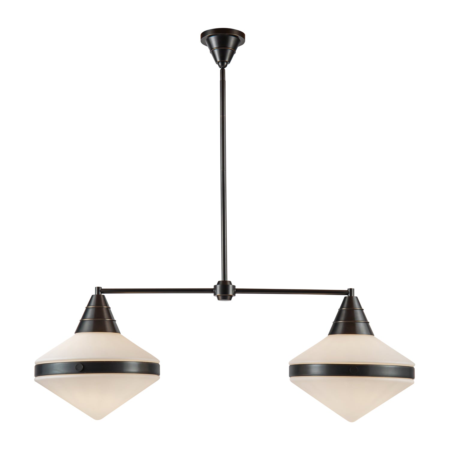 Willard 41-in Urban Bronze/Opal Matte Glass 2 Lights Linear Pendant by Alora Lighting | LP348241UBOP | Alora Lighting