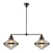 Willard 41-in Urban Bronze/Prismatic Glass 2 Lights Linear Pendant by Alora Lighting | LP348241UBPG | Alora Lighting
