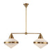 Willard 41-in Vintage Brass/Opal Matte Glass 2 Lights Linear Pendant by Alora Lighting | LP348241VBOP | Alora Lighting