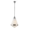 Load image into Gallery viewer, Willard 22-in Polished Nickel/Opal Matte Glass 1 Light Pendant by Alora Lighting | PD348022PNOP | Alora Lighting
