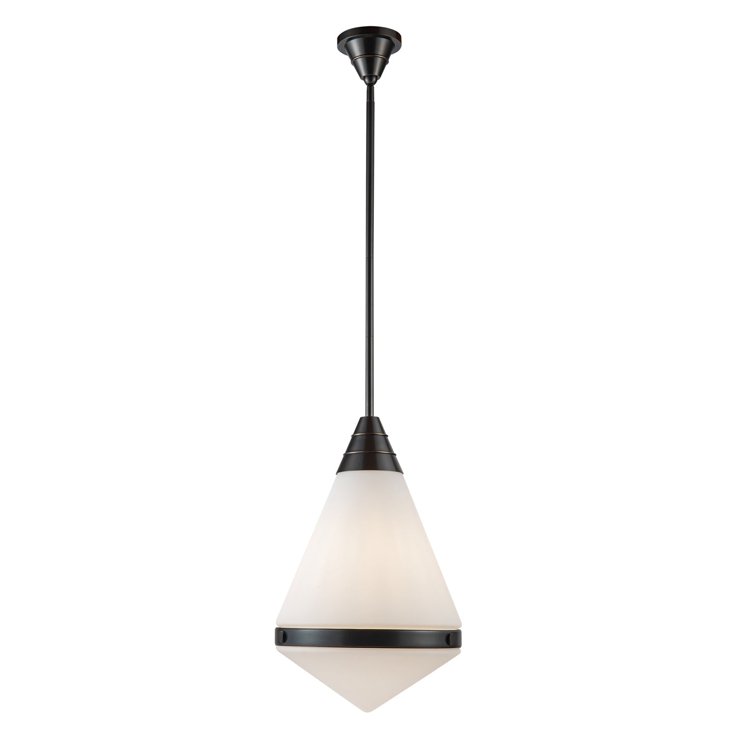 Willard 22-in Urban Bronze/Opal Matte Glass 1 Light Pendant by Alora Lighting | PD348022UBOP | Alora Lighting