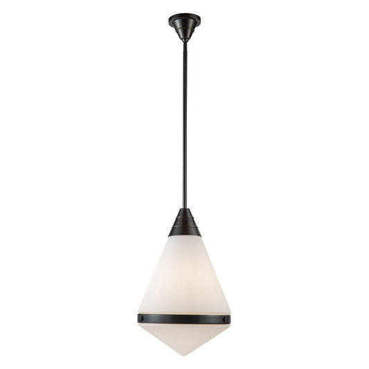 Willard 22-in Urban Bronze/Opal Matte Glass 1 Light Pendant by Alora Lighting | PD348022UBOP | Alora Lighting