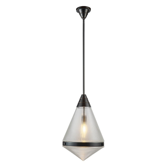 Willard 22-in Urban Bronze/Prismatic Glass 1 Light Pendant by Alora Lighting | PD348022UBPG | Alora Lighting