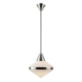 Load image into Gallery viewer, Willard 14-in Polished Nickel/Opal Matte Glass 1 Light Pendant by Alora Lighting | PD348114PNOP | Alora Lighting
