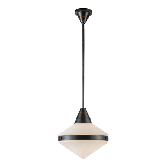 Willard 14-in Urban Bronze/Opal Matte Glass 1 Light Pendant by Alora Lighting | PD348114UBOP | Alora Lighting