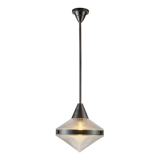 Willard 14-in Urban Bronze/Prismatic Glass 1 Light Pendant by Alora Lighting | PD348114UBPG | Alora Lighting