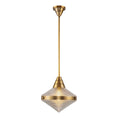 Load image into Gallery viewer, Willard 14-in Vintage Brass/Prismatic Glass 1 Light Pendant by Alora Lighting | PD348114VBPG | Alora Lighting
