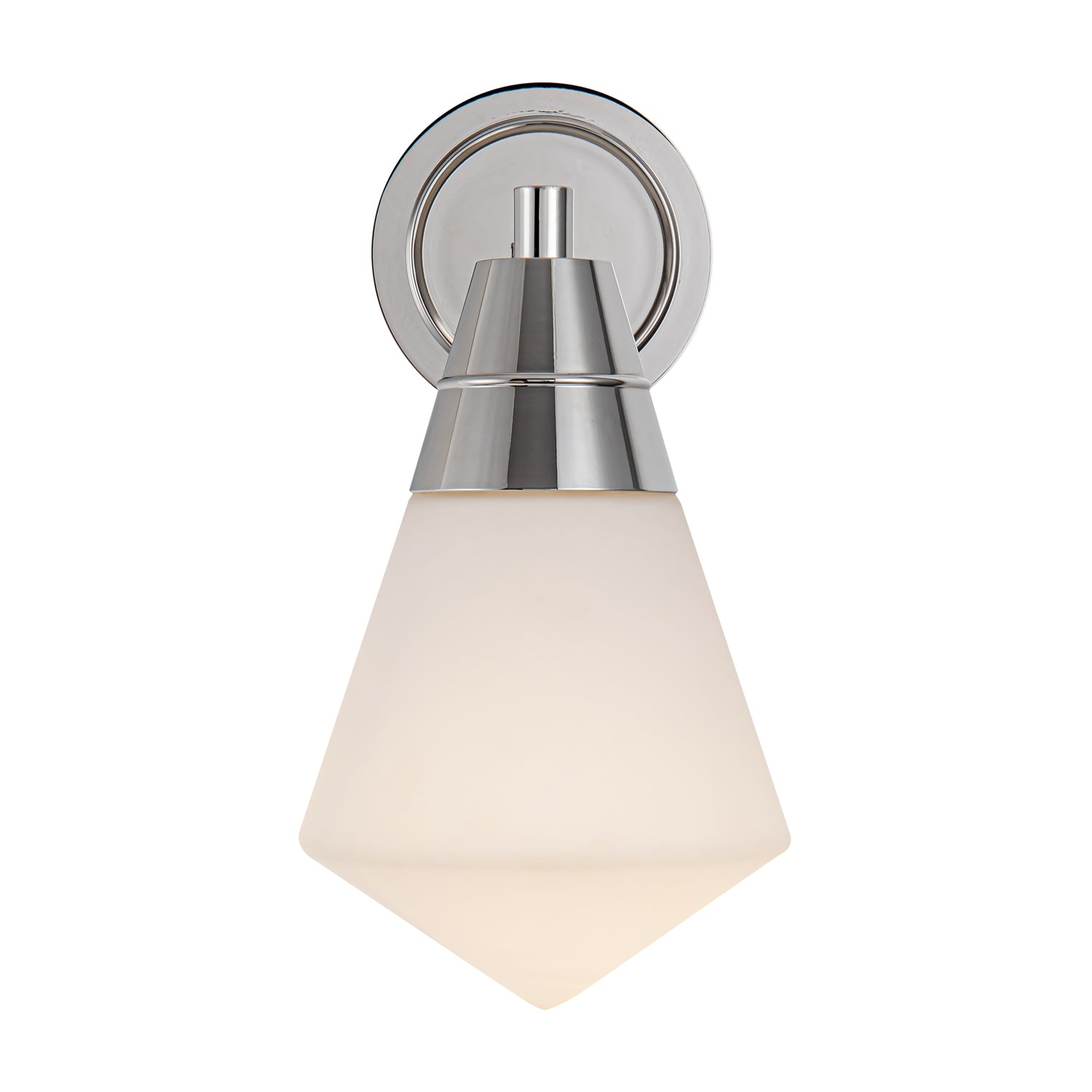 Willard 6-in Polished Nickel/Opal Matte Glass 1 Light Wall/Vanity by Alora Lighting | WV348106PNOP | Alora Lighting