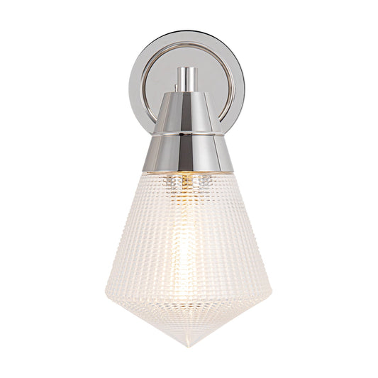 Willard 6-in Polished Nickel/Prismatic Glass 1 Light Wall/Vanity by Alora Lighting | WV348106PNPG | Alora Lighting