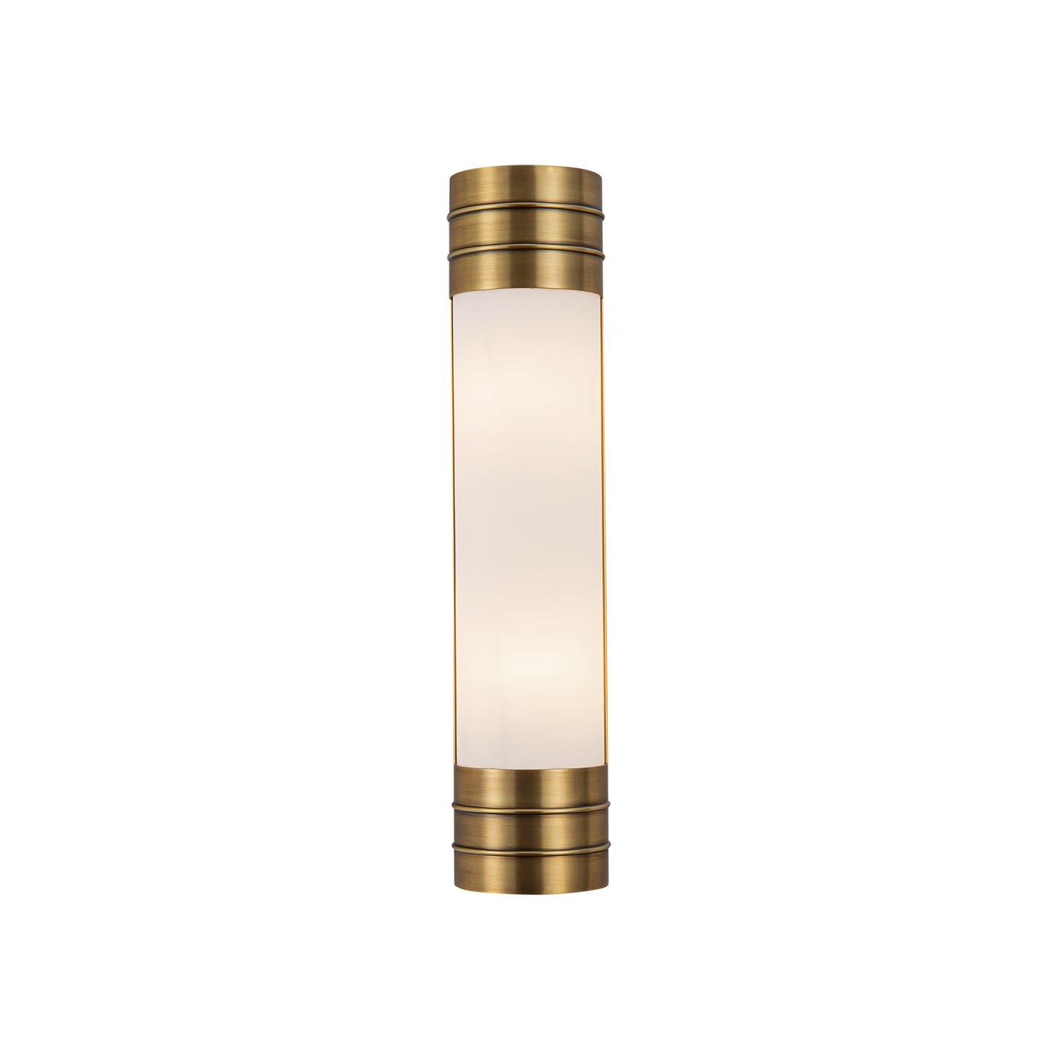Willard 18-in Vintage Brass/Opal Matte Glass 2 Lights Wall/Vanity by Alora Lighting | WV348218VBOP | Alora Lighting