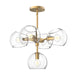 Willow 18-in Brushed Gold/Clear Glass 5 Lights Chandelier by Alora Lighting | CH548518BGCL | Alora Lighting