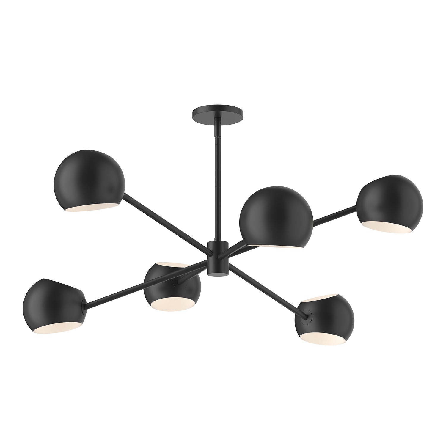 Willow 37-in Matte Black 6 Lights Chandelier by Alora Lighting | CH648637MB | Alora Lighting
