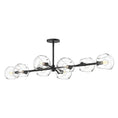 Load image into Gallery viewer, Willow 48-in Clear Glass/Matte Black 8 Lights Linear Pendant by Alora Lighting | LP548848MBCL | Alora Lighting
