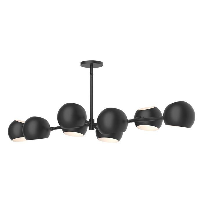 Willow 48-in Matte Black 8 Lights Linear Pendant by Alora Lighting | LP648348MB | Alora Lighting