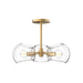 Willow 16-in Brushed Gold/Clear Glass 3 Lights Pendant by Alora Lighting | PD548315BGCL | Alora Lighting