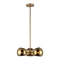 Load image into Gallery viewer, Willow 16-in Brushed Gold/Copper Glass 3 Lights Pendant by Alora Lighting | PD548315BGCP | Alora Lighting
