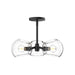 Willow 16-in Clear Glass/Matte Black 3 Lights Pendant by Alora Lighting | PD548315MBCL | Alora Lighting