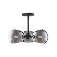 Load image into Gallery viewer, Willow 16-in Matte Black/Smoked Solid Glass 3 Lights Pendant by Alora Lighting | PD548315MBSM | Alora Lighting
