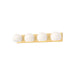 Willow 31-in Brushed Gold/Opal Matte Glass 4 Lights Vanity by Alora Lighting | VL548431BGOP | Alora Lighting