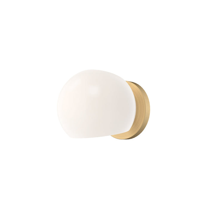 Willow 6-in Brushed Gold/Opal Matte Glass 1 Light Wall/Vanity by Alora Lighting | WV548006BGOP | Alora Lighting
