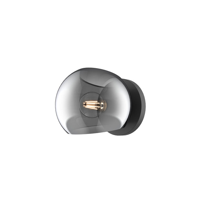 Willow 6-in Matte Black/Smoked Solid Glass 1 Light Wall/Vanity by Alora Lighting | WV548006MBSM | Alora Lighting